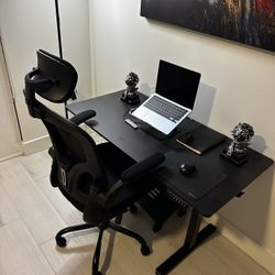 Standing Desk + Ergonomic Office Chair (Home Office Set)