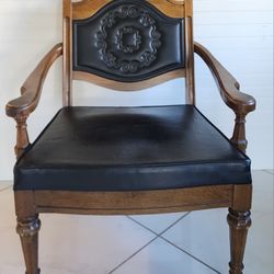 Vintage Victorian Eastlake Style Armchair On Brass Casters