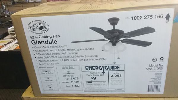 Hampton Bay Glendale 42 In Led Indoor Oil