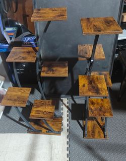 10 Multi-Tier Industrial Plant Stand with grow lights