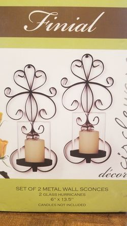 Two Candle wall Sconce Huricanes