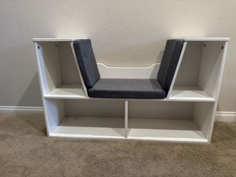Kids Bookcase Reading Nook with Built-In Reading Seat