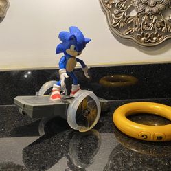 Sonic the Hedgehog Sonic 2 Movie Sonic Speed RC Vehicle Blue/Grey Lighted Wheels
