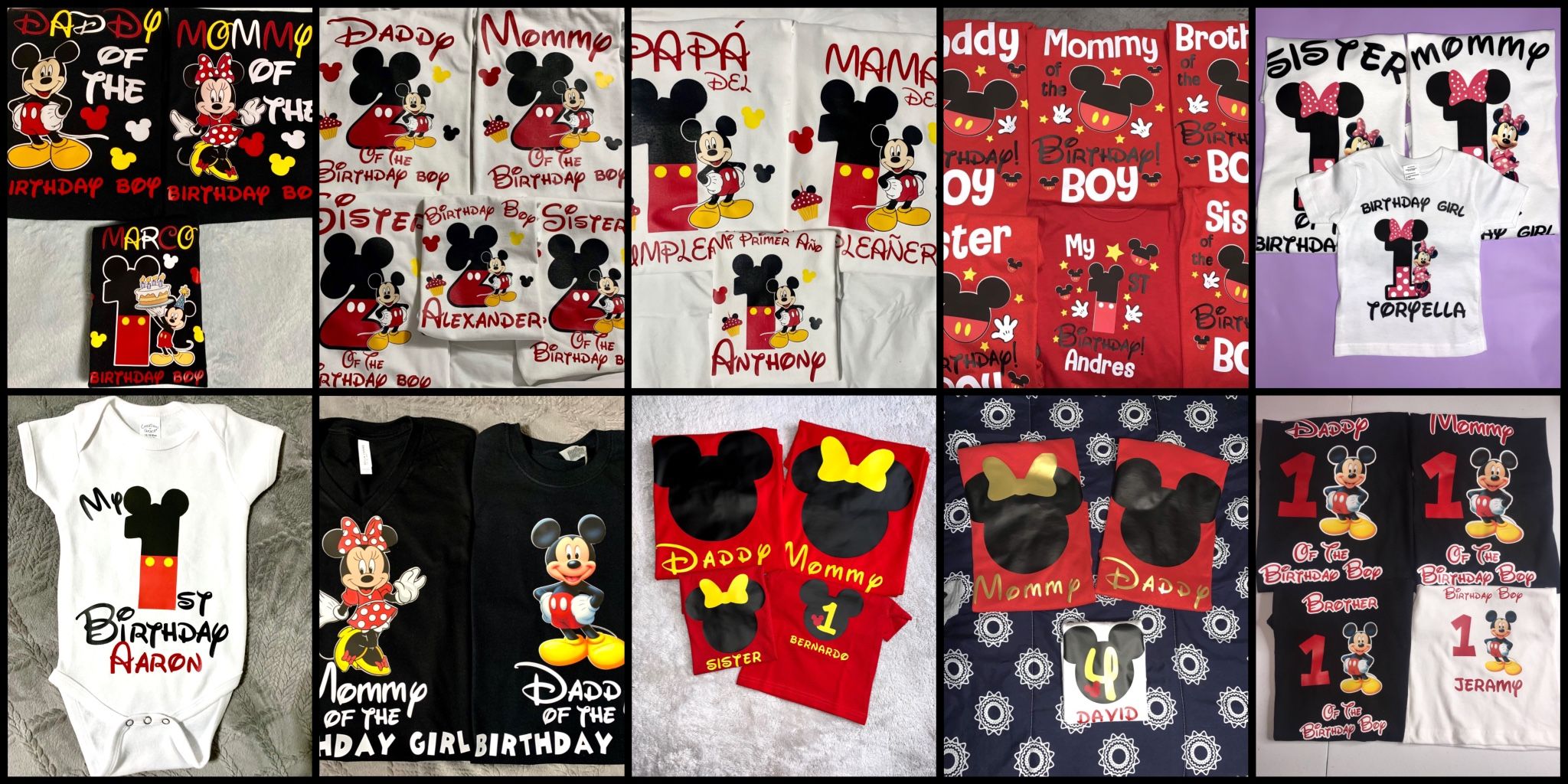 Mickey Mouse Birthday Shirts 