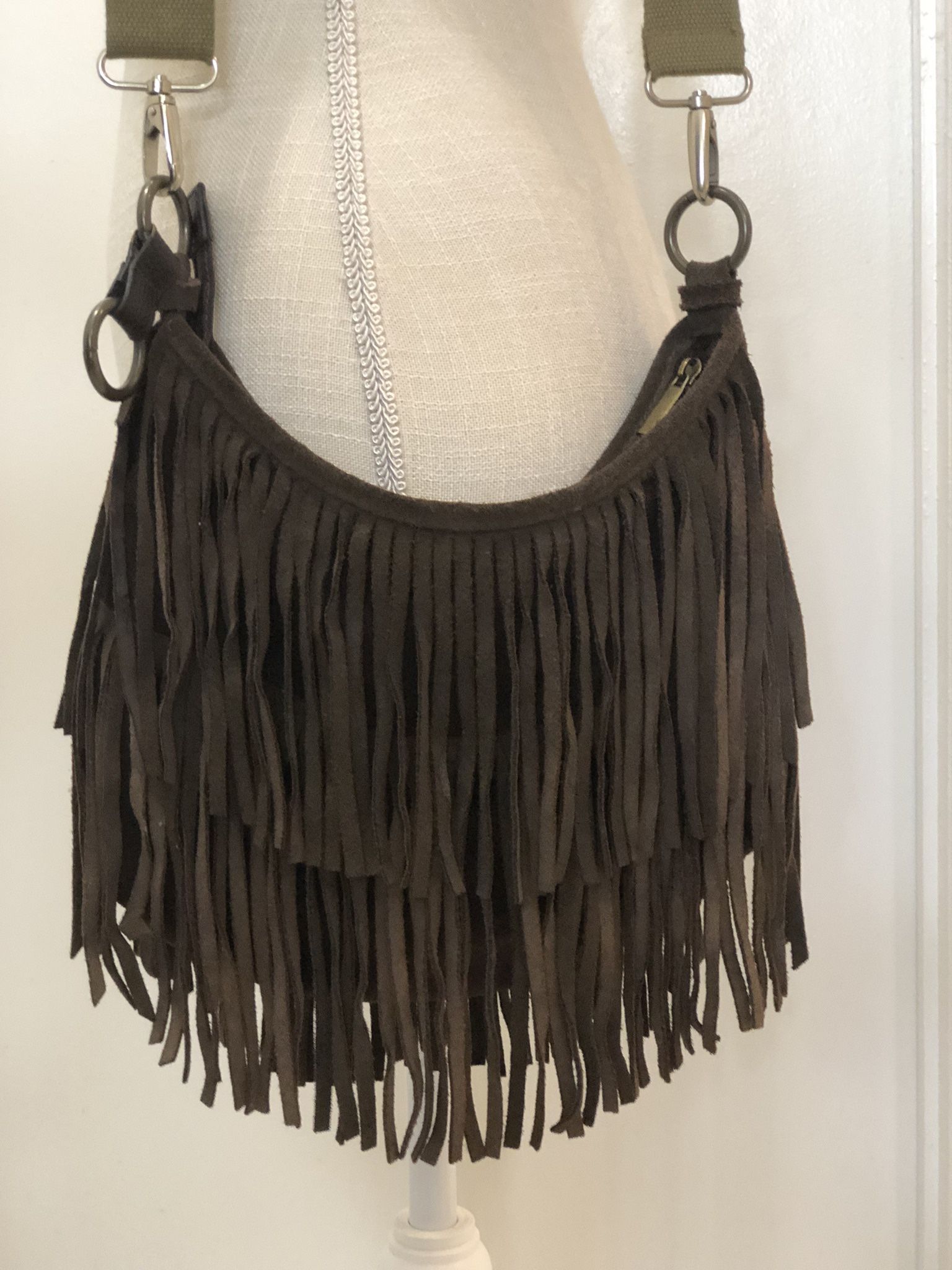 Suede Fringe Purse