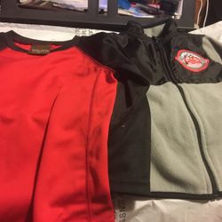 One Pullover  Shirt One Zipper Down The Front Black And Gray Size 4t