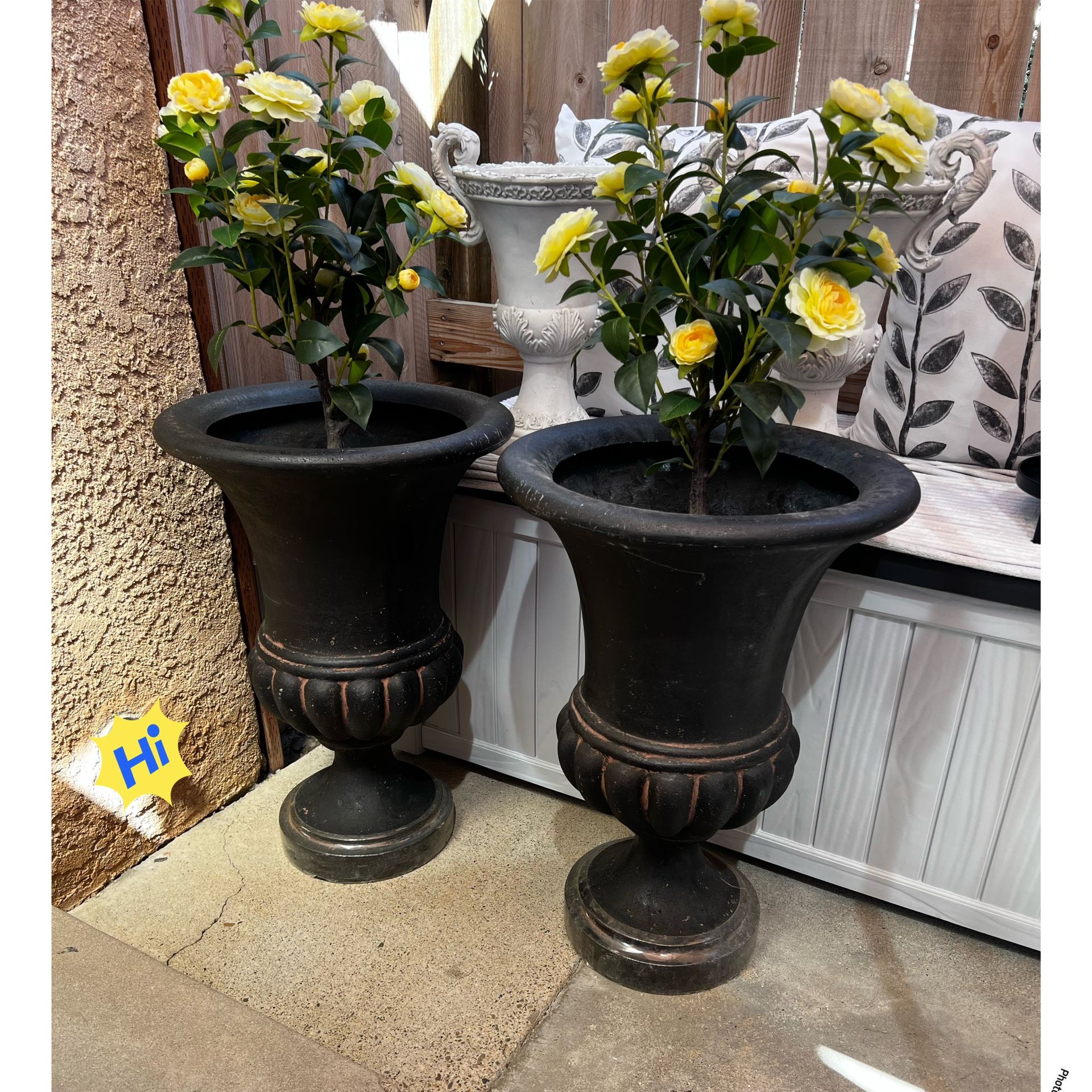 Urns Set Of 2 (29”Tall)