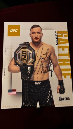 Justin Gaethje signed photo, ufc