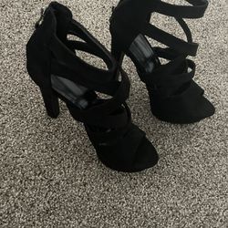 Black Strap High Heels 