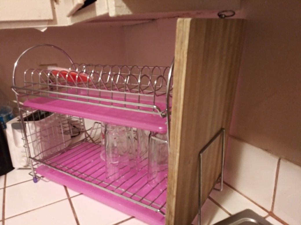 Pink tray dish rack for Sale in San Jose, CA - OfferUp