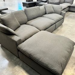 Dark Gray Sofa w/ Ottoman 👍90 days FREE FINANCING ❗ 