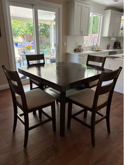 Counter height table and chairs