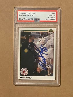 1990 Upper Deck Wade Boggs/Bo Jackson - PSA 9/Auto 9