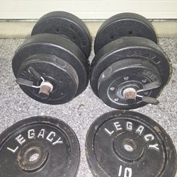 Adjustable Dumbbell Set – 2.5 lb & 7.5 lb Plates + Extra 10 lb Plates – Home Gym Weights