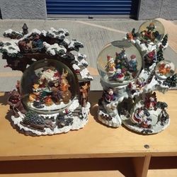 Two Christmas Snow Globes!
