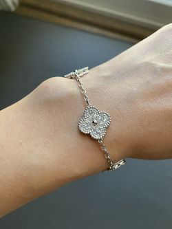 all Diamonds white Gold Plated Lucky Bracelet 