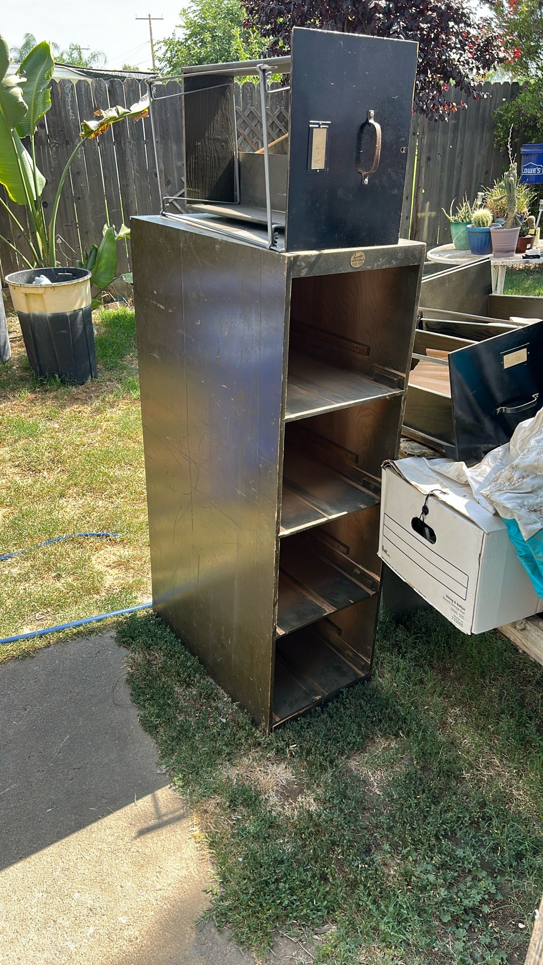 Tall Wooden Filing Cabinet