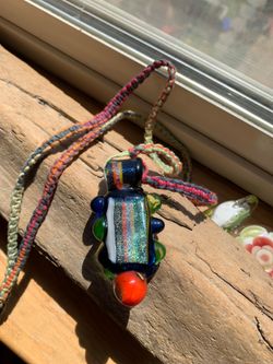 Dichroic pendant necklace