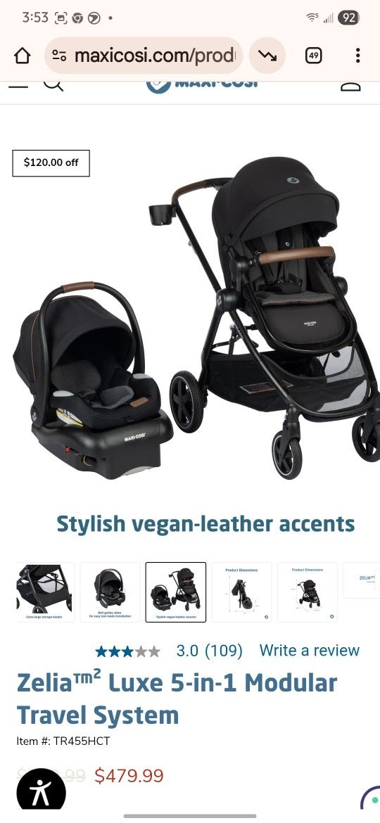 MAXI COSI ZELIA, MODULAR 5 I N 1 TRAVEL SYSTEM