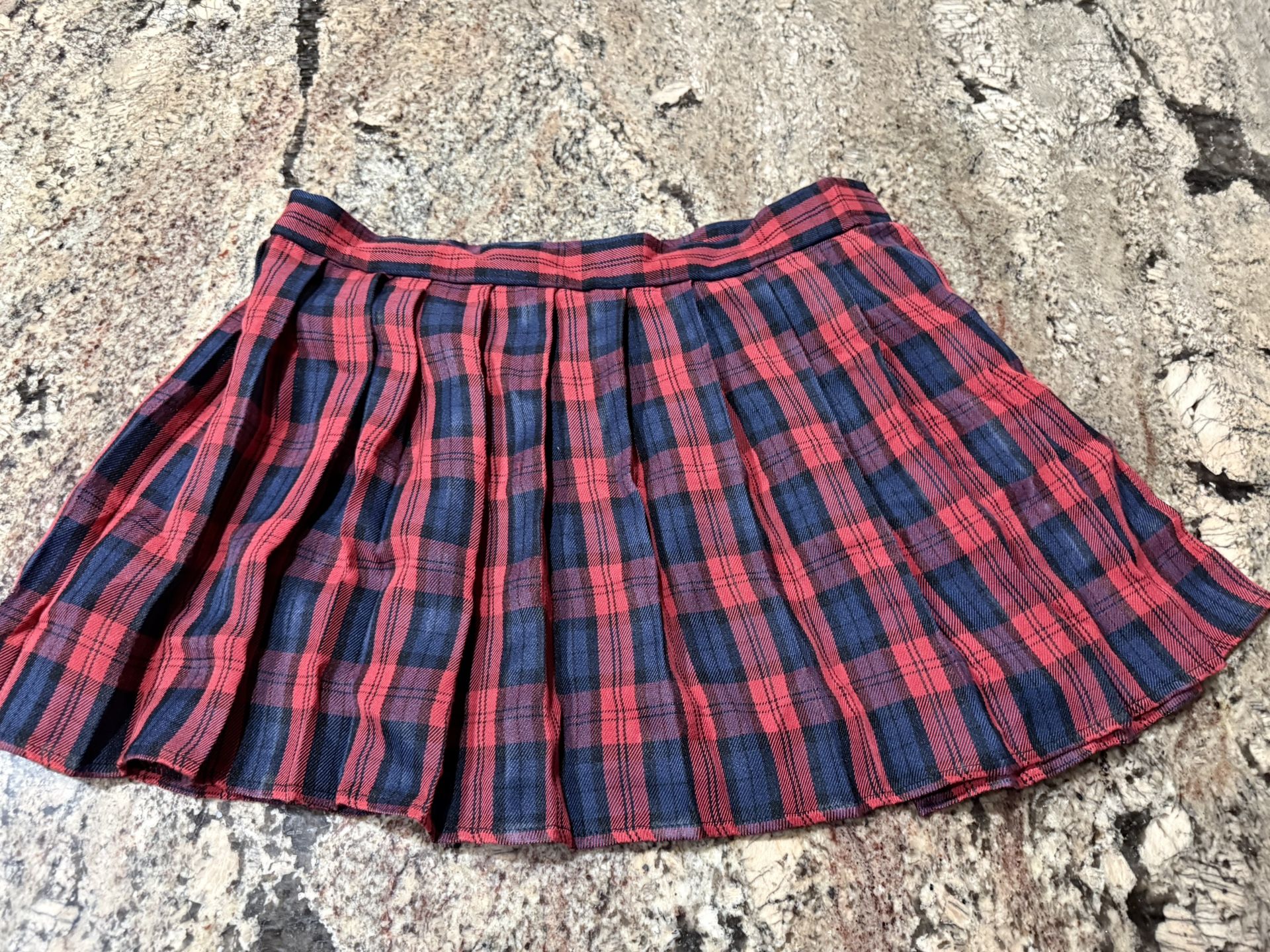 Plaid Wrap Velcro Skirt Schoolgirl Costume Halloween Adult Size Medium/Large Teen
