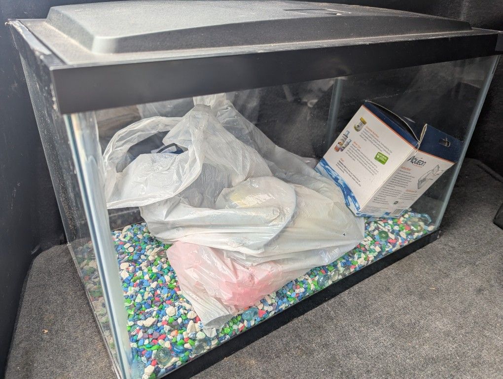 20 Gallon Indoor Fish Tank With Accessories + Filter