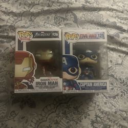 Cap And Iron Man Pops