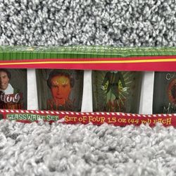 Shot Glass ELF Movie Will Ferrell Buddy Party Christmas Holiday Set Of 4 15oz Ea