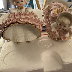 Vintage Lefton China Bloomer girls 