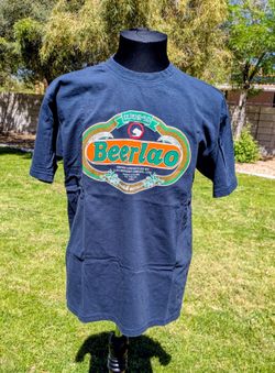 Beerlao Lao Brewery Company Beer Graphic Asian XL Fits-Like-Medium T-Shirt NOS