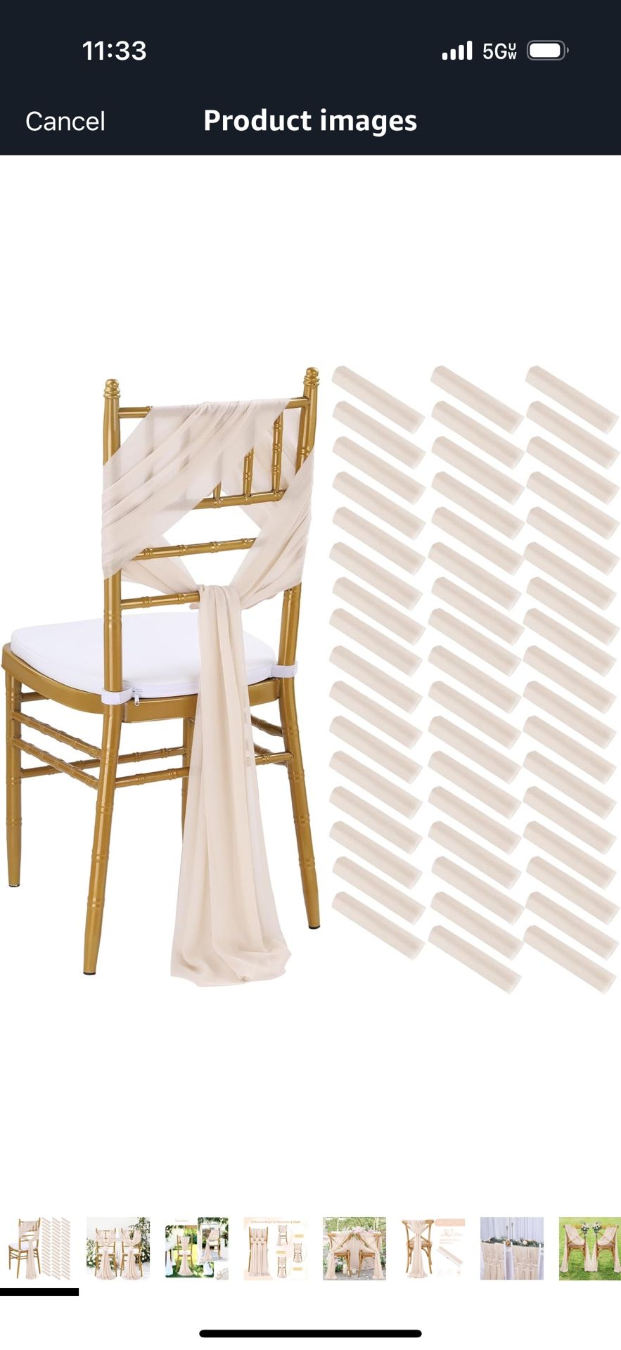 Chair Sashes.