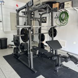  Smith Machine SM1001/FID Adj Bench/Gym Equipment/Fitness/Squat Rack/‼️⭕️WEIGHTS AND OLYMPIC BARBELL SOLD INDIVIDUALLY ⭕️‼️FREE  DELIVERY🚚 