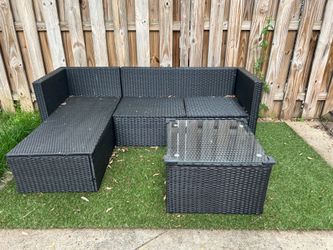 4 pcs Patio Furniture w/ Free Artificial Grass
