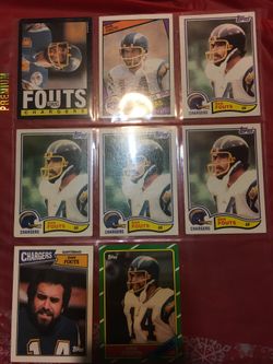 Dan Fouts 8 Card Lot Chargers