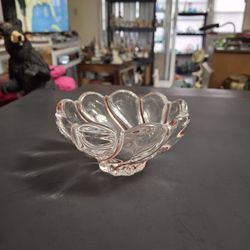 Mikasa Vintage 1990's Peppermint Red Swirl Candy Bowl, Made In Germany 3"H x 5.5"W