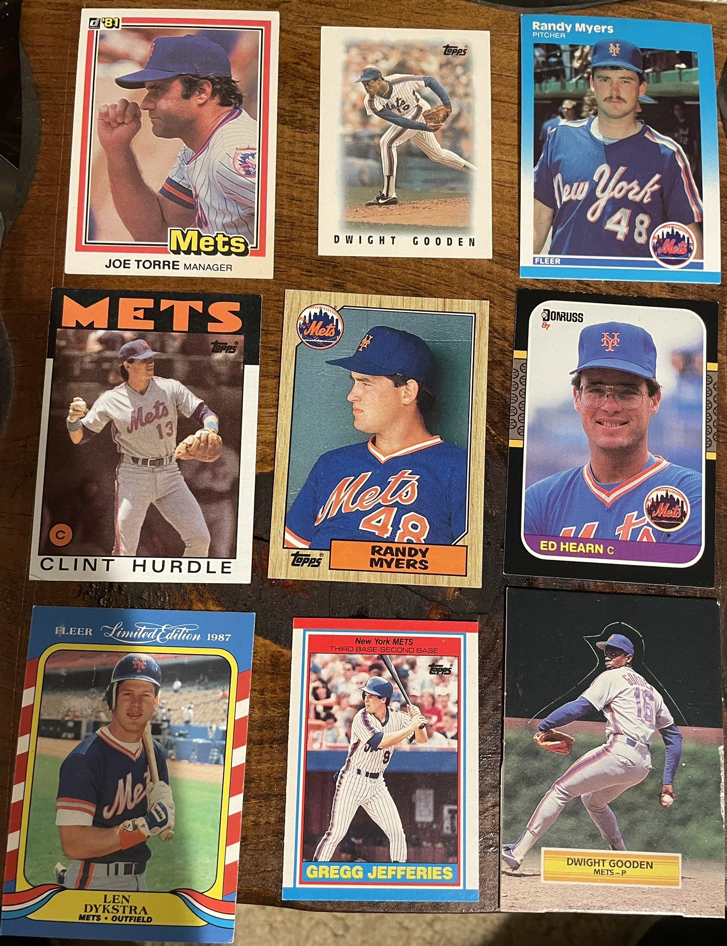 Mets baseball Cards from 80s