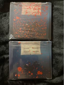 Billie Eilish red paint splatter CDs