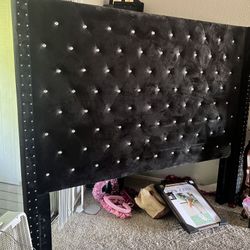 Suede King Bed Frame