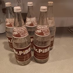 Vintage 1970's Mr. Pibb Glass Bottles