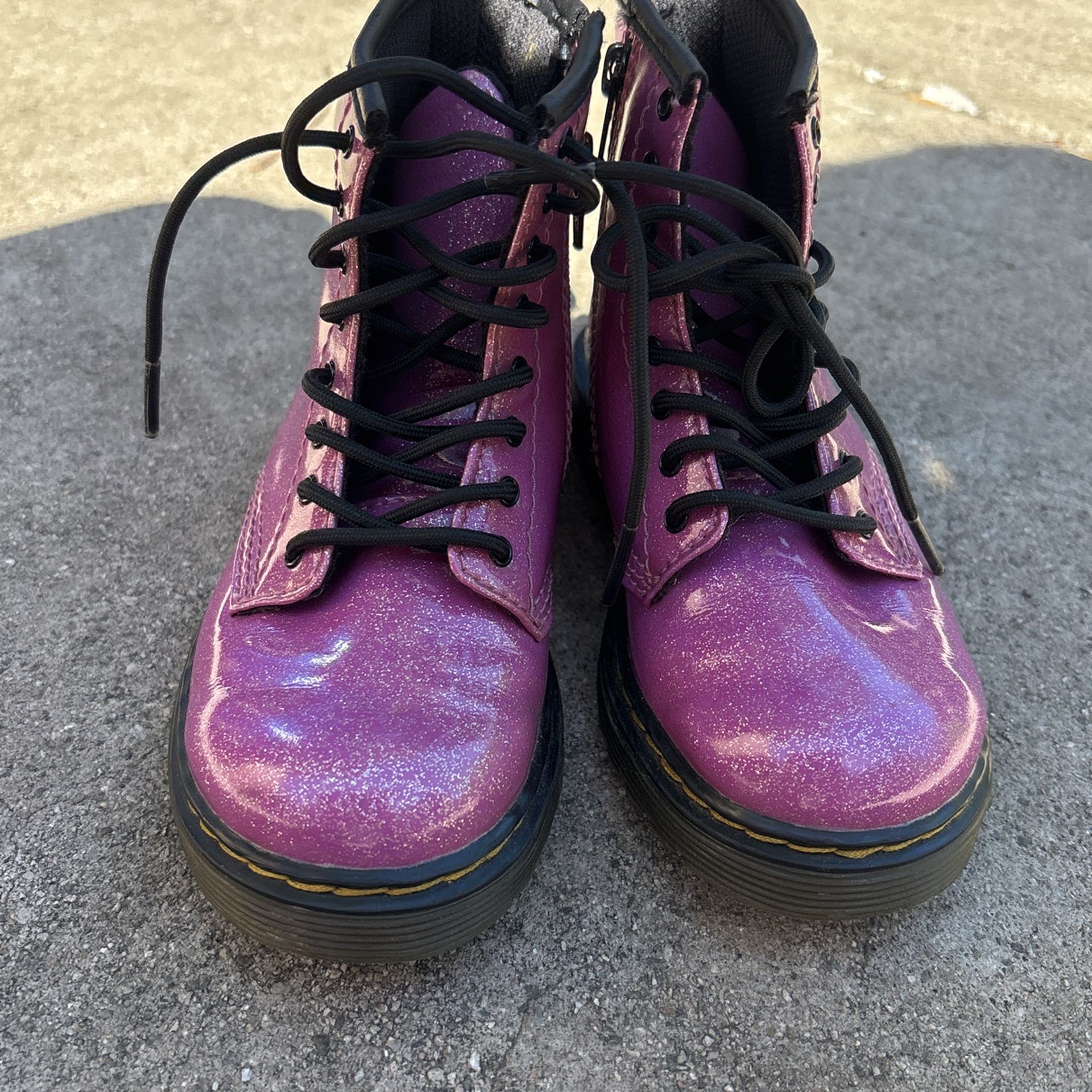 Pink Airwair Glitter Boots