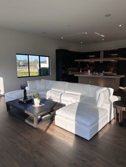 New White Sectional Cloud Couch Sofa