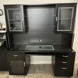 Desk with Hutch & Cabinet 