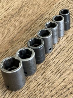 Snap-on 6 Point 1/2 Inch Impact Socket Set Tool Standard Lifetime Warranty 