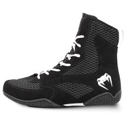 Venum Unisex High-Top Boxing Shoe, Black White, 9 US Women, 8 US Men