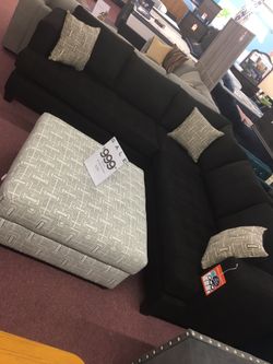 🇺🇸HUGE FURNITURE SALE!🇺🇸 Brand New Black Sectional! $50 Down Takes It Home Today!