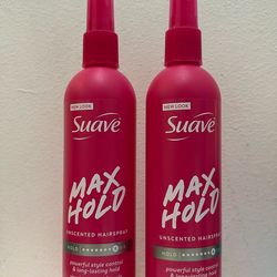 Suave Max Hold Unscented Hair Spray Combo Set