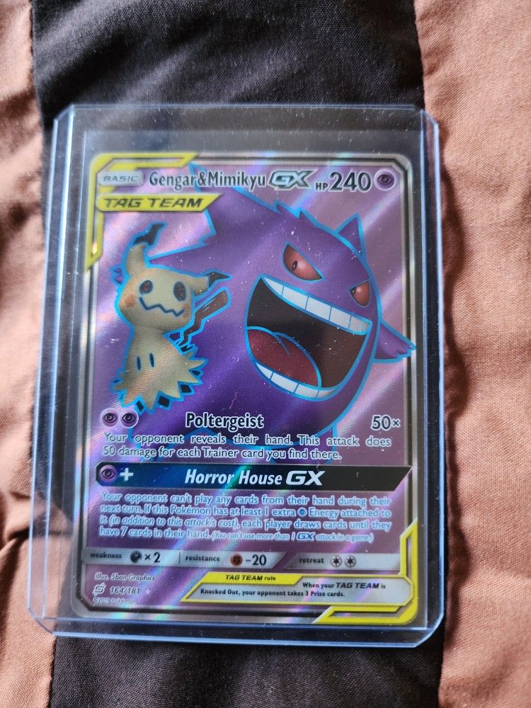 Gengar & Mimikyu Tagteam Full Art Pokemon Card