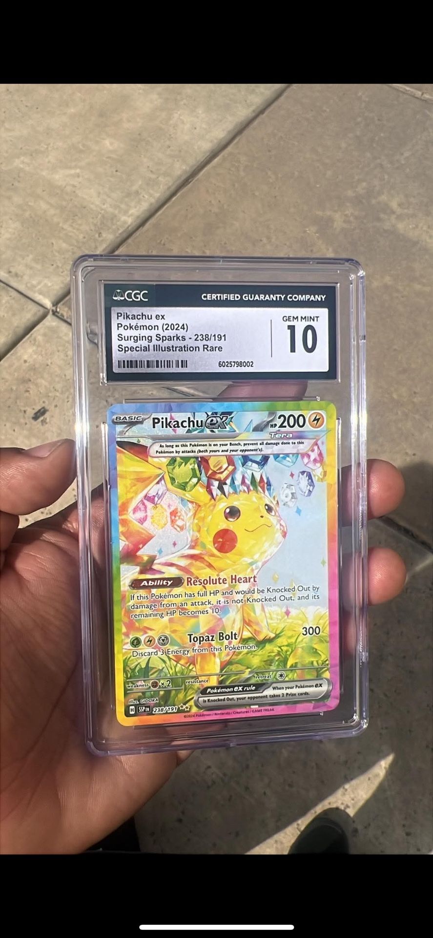 Pokemon Surging Sparks Pikachu Cgc 10 ⚡️