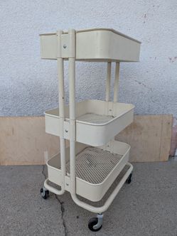 3 Tier Rolling Metal Utility Cart on Casters/Wheels - Pickup 91706