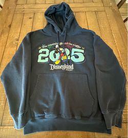 Disneyland Resort 2025 "Happiest Place On Earth" Mickey Hoodie Navy Blue Small