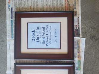 2 Wood Frames Picture Poster Certificate 